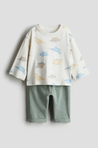 Set nỉ xanh lá / khủng long HM