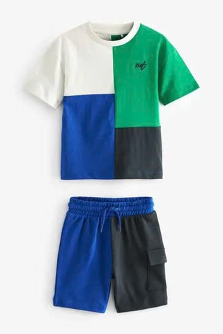 Set cộc tay xanh lá, xanh biển, trắng, đen