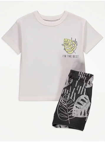Set cộc tay trắng / lá