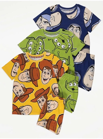 Set cộc tay (3 bộ) vàng / Toy Story