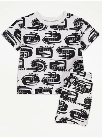 Set cộc tay trắng / cá sấu