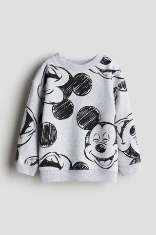 Áo nỉ xám nhạt / Mickey