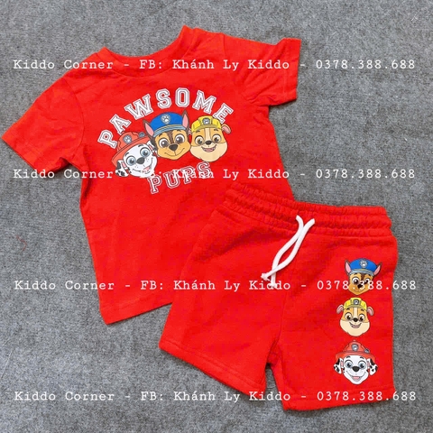 Set cộc tay đỏ / Paw Patrol