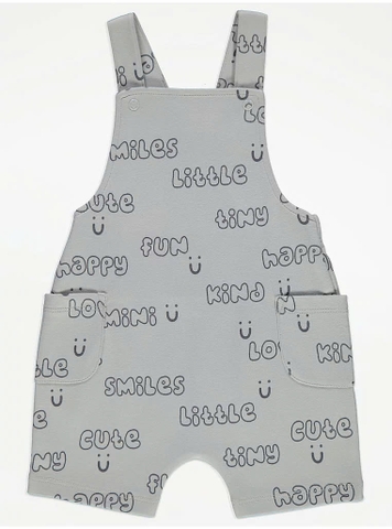 Set bodysuit và quần yếm xám / Little Smiles