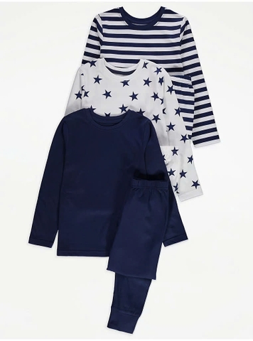Set dài tay (3 bộ) navy / ngôi sao