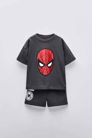 Set cộc tay xám đậm / Spiderman