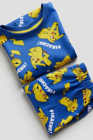 Set cộc tay xanh biển / Pikachu