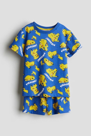 Set cộc tay xanh biển / Pikachu