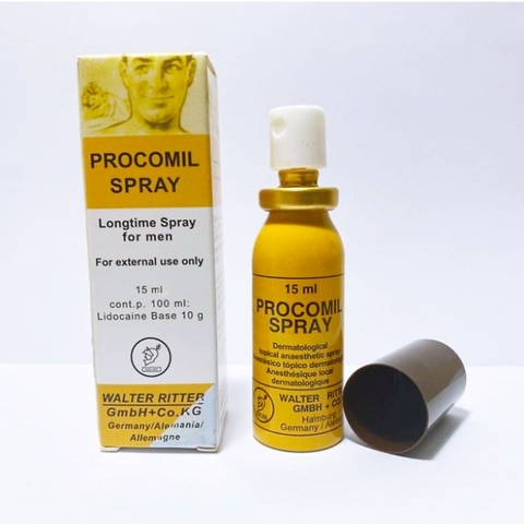 Chai Xịt Procomil Spray 15Ml - Hỗ Trợ Nam Giới Duy Trì Thời Gian Gần Gũi Lâu Hơn – Chính Hãng Đức