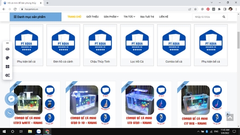 Tìm website đặt mua online bể cá mini Bắc Ninh