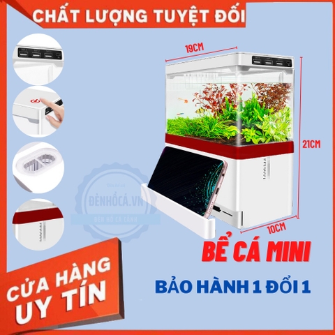 Bể cá mini FISH TANK để bàn làm việc đa chức năng