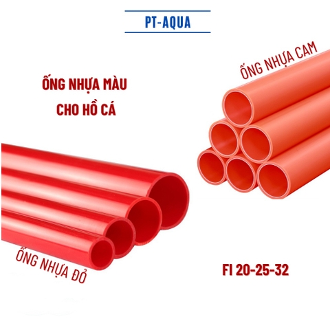 Ống Nhựa Bể Cá Phi 20mm 25mm 30mm Giành Cho Bể Cá Màu Đỏ - Màu Cam và các phụ kiện hồ cá công nghệ mới