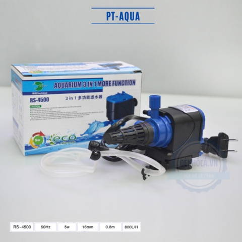 Bơm Chìm Bể Cá 5w RS-4500 Bơm hồ cá mini sử dụng cho lọc hồ cá giúp bơm cho lọc và thôi oxi