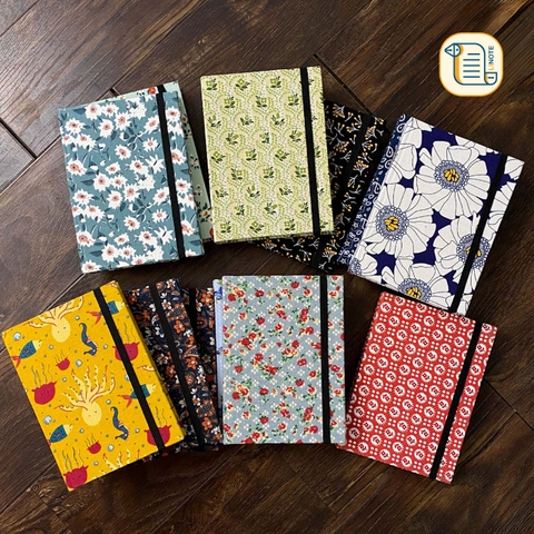 Sổ sketch B6 bìa vải VINTAGE, 100gsm, 200 trang ký hoạ, ghi chép