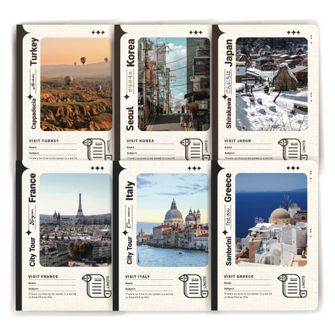 Vở kẻ ngang WORLD TRAVEL 72-200 Trang, 60gsm