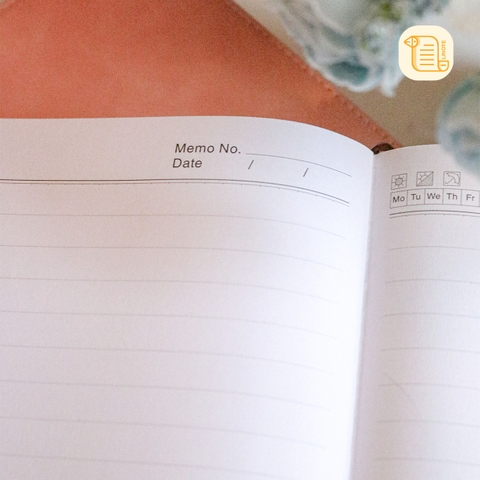 Sổ tay B5 kẻ ngang DIARY bìa da PU  70gsm, 220 trang, cài bút