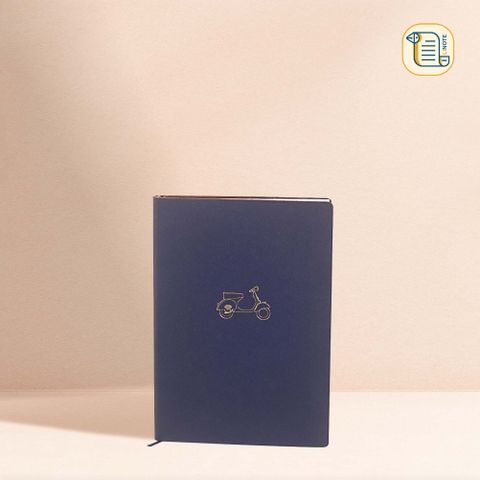 HÀNG ĐẶT Sổ A5 giấy trơn in logo bìa da 80gsm,200 trang