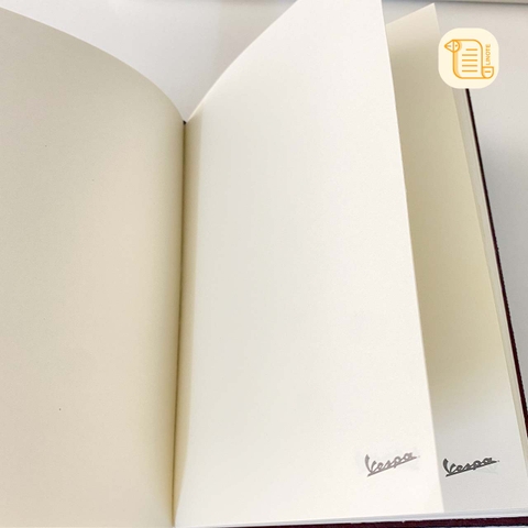 HÀNG ĐẶT Sổ A5 giấy trơn in logo bìa da 80gsm,200 trang