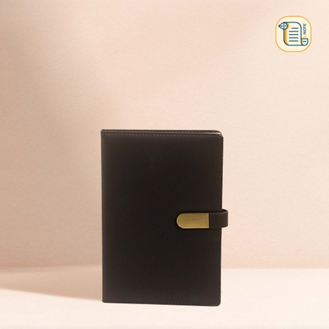 HÀNG ĐẶT Sổ A5 kẻ ngang bìa da vân dọc khuy từ 70gsm,200 trang