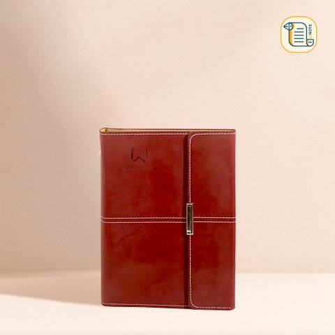 HÀNG ĐẶT Sổ còng ba khúc B5 kẻ ngang bìa da 70gsm,200 trang, ngăn phụ, cài bút