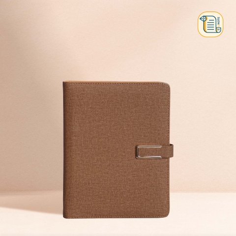 HÀNG ĐẶT Sổ còng B5 kẻ ngang bìa da vân vải 70gsm,200 trang, ngăn phụ, cài bút, tay cài