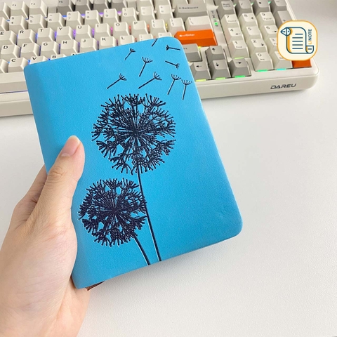 Sổ tay A6 kẻ ngang Bồ Công Anh bìa da 70gsm, 240 trang