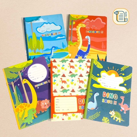 Vở 4 ô ly DINOSAUR 48-80 trang, 80gsm - 100gsm