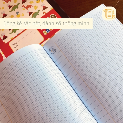 Vở 5 ô ly DINOSAUR 48-80 trang, 80gsm - 100gsm