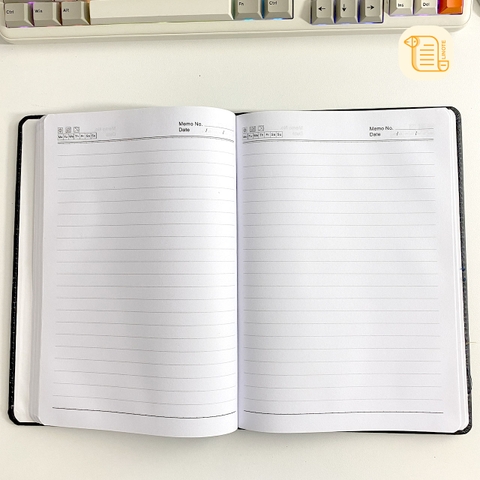 Sổ kẻ ngang CLASSIC C9 bìa da hoạ tiết chìm 70gsm, 200 trang