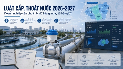 Luật Cấp thoát nước và lộ trình chuẩn bị dữ liệu ngành nước 2026–2027