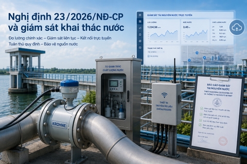 Nghị định 23/2026 và hệ thống giám sát trực tuyến khai thác nước