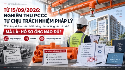 Nghiệm thu PCCC 2026 theo Nghị định 347/2026/NĐ-CP và hồ sơ đường ống sprinkler CPVC