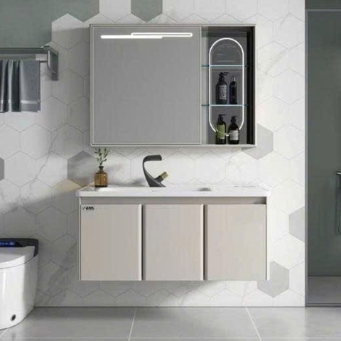 Bộ tủ chậu lavabo, tủ gương phòng tắm TC 013