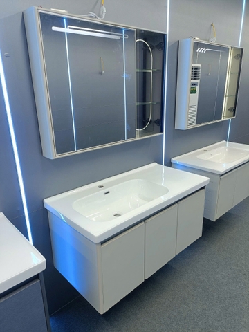 Bộ tủ chậu lavabo, tủ gương phòng tắm TC 013-100