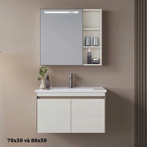 Bộ tủ chậu lavabo, tủ gương phòng tắm CR-298