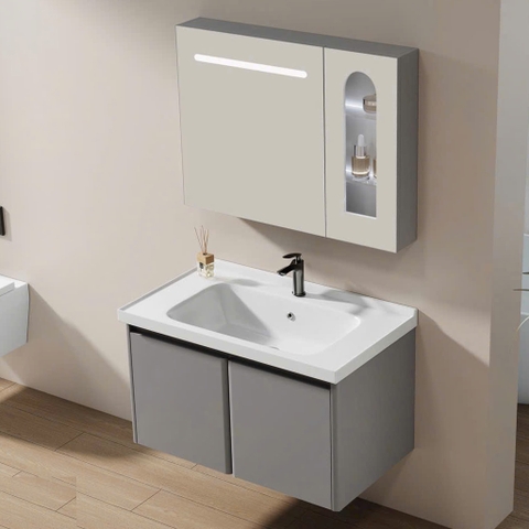 Bộ tủ chậu lavabo, tủ gương phòng tắm CR-801