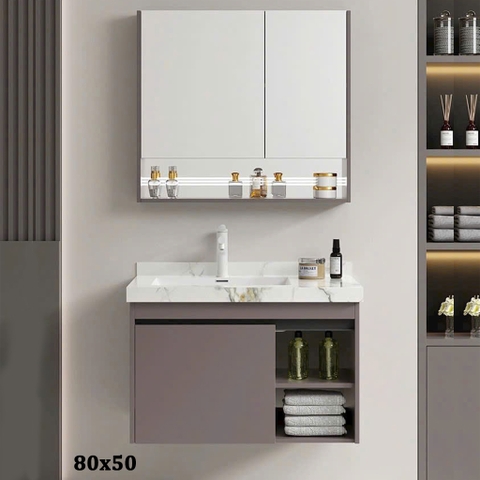 Bộ tủ chậu lavabo, tủ gương phòng tắm CR-221