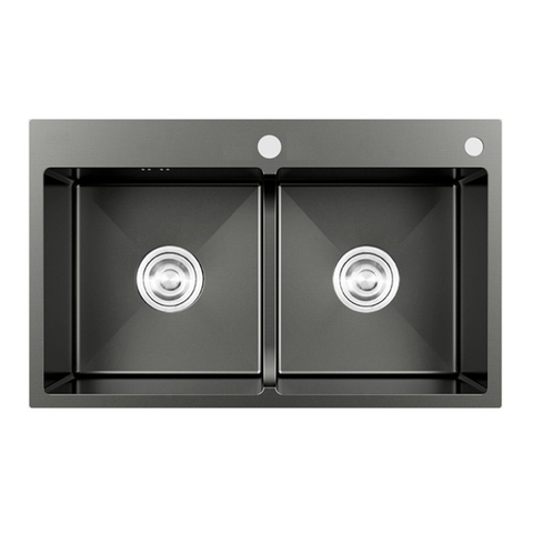 Chậu rửa chén, bát nano đen 2 hố