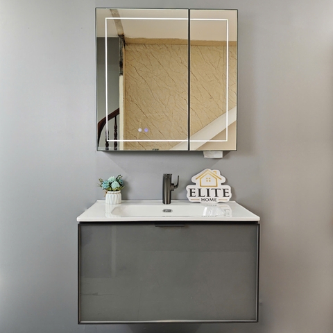 Bộ tủ chậu lavabo, tủ gương phòng tắm TC 034-80