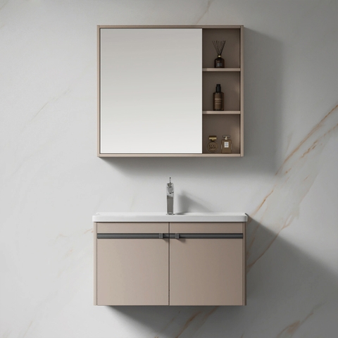 Bộ tủ chậu lavabo, tủ gương phòng tắm MW2702