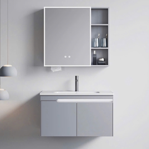 Bộ tủ chậu lavabo, tủ gương phòng tắm CR-299