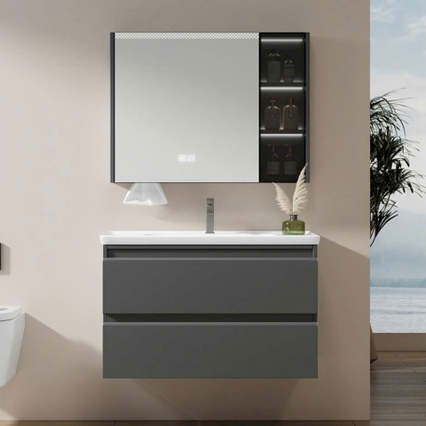 Bộ tủ chậu lavabo, tủ gương phòng tắm CR-825