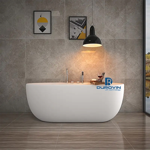 Bồn Tắm Ovan Viền Mỏng Gắn Sen Vòi DRV-1236