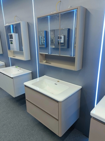 Bộ tủ chậu lavabo, tủ gương phòng tắm TC 032-80