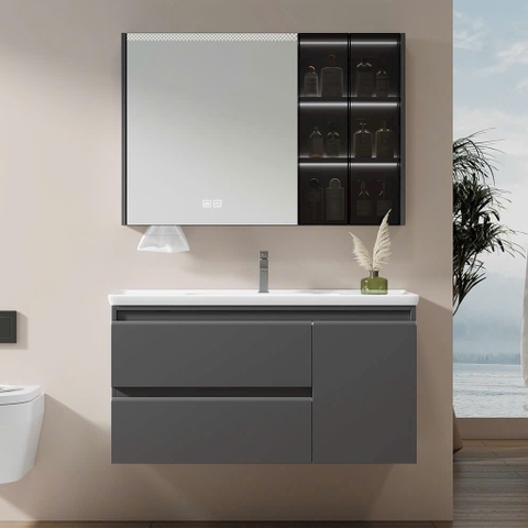 Bộ tủ chậu lavabo, tủ gương phòng tắm CR-825