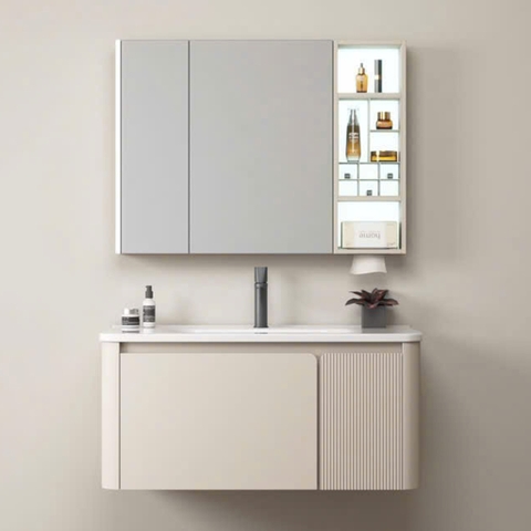 Bộ tủ chậu lavabo, tủ gương phòng tắm 666