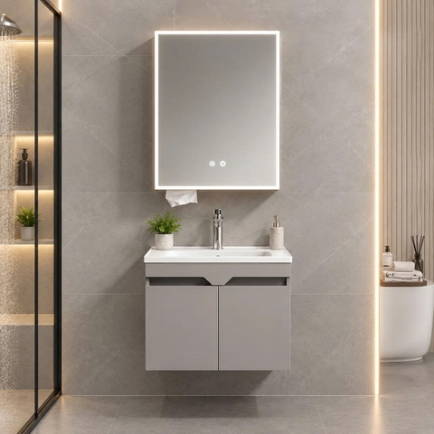 Bộ tủ chậu lavabo, tủ gương phòng tắm CR-2509