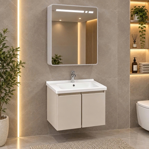 Bộ tủ chậu lavabo, tủ gương phòng tắm TC 010-60