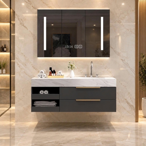 Bộ tủ chậu lavabo, tủ gương phòng tắm WL 2022