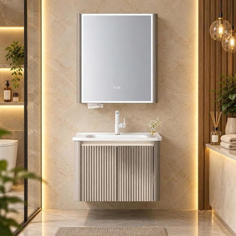 Bộ tủ chậu lavabo, tủ gương phòng tắm YS 813